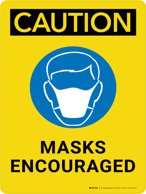 Caution: Masks Encouraged - Wall Sign
