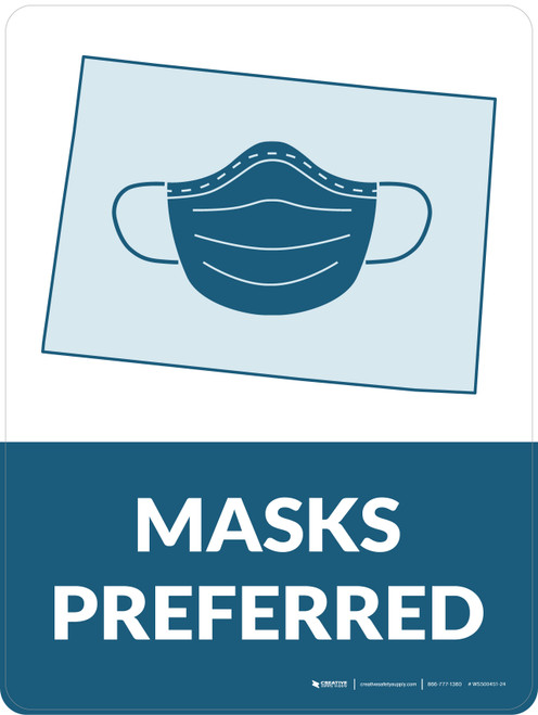 Masks Preferred Colorado State Outline - Wall Sign