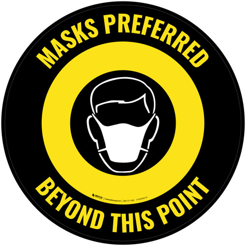 Masks Preferred Beyond This Point - Floor Sign