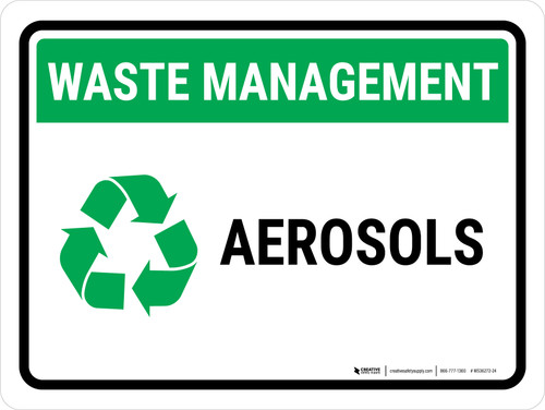 Waste Management - Aerosols Landscape - Wall Sign