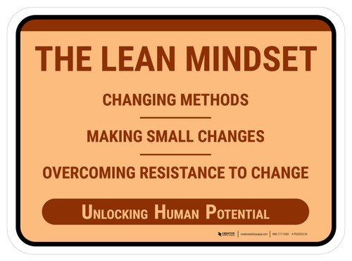 The Lean Mindset Rectangular - Floor Sign