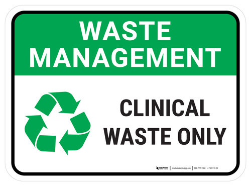 Waste Management: Recycle Clinical Waste Recyclable Solid Recyclable Liquid Rectangular - Floor Sign