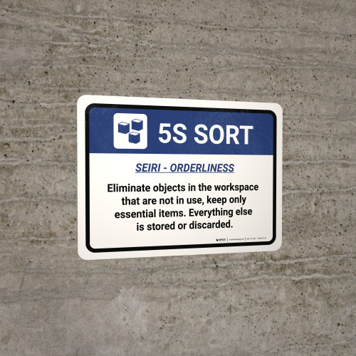 5S Sort Landscape - Wall Sign