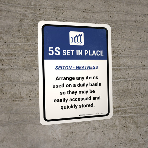 5S Set In Place Portrait - Wall Sign
