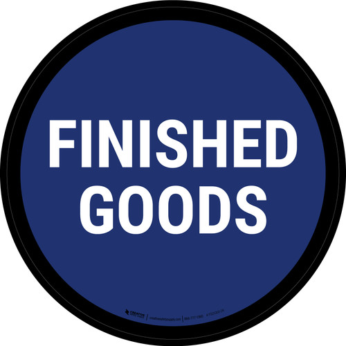 5S Finished Goods Blue Circular - Floor Sign