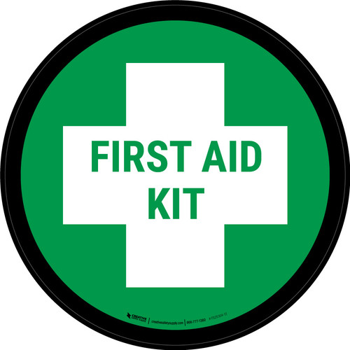 5S First Aid Kit Circular - Floor Sign