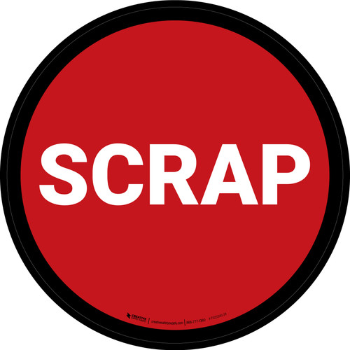 5S Scrap Red Circular - Floor Sign