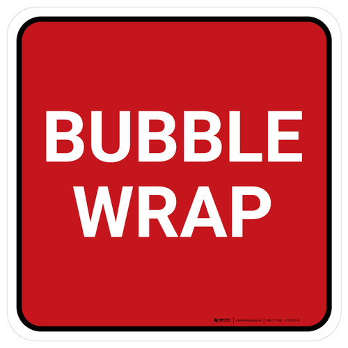 5S Bubble Wrap Red Square - Floor Sign