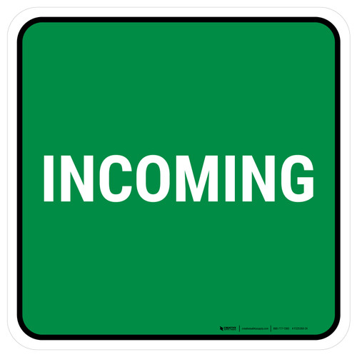 5S Incoming Green Square - Floor Sign