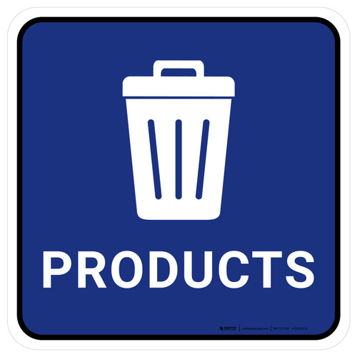 5S Products with icon Square - Floor Sign