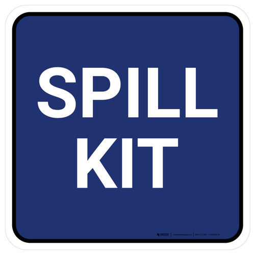 5S Spill Kit Blue Square - Floor Sign