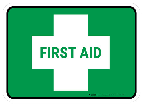 5S First Aid Rectangle - Floor Sign
