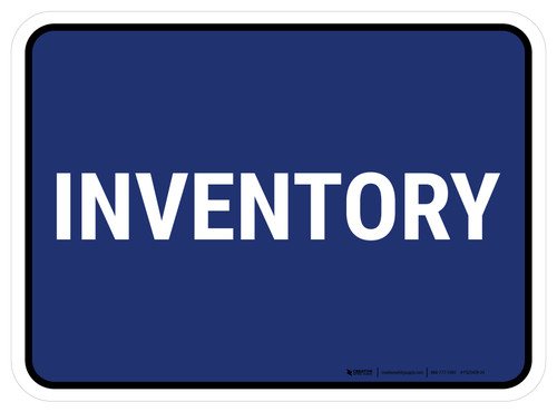 5S Inventory Blue Rectangle - Floor Sign