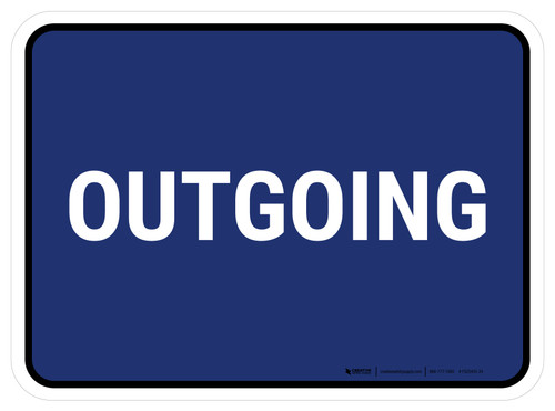 5S Outgoing Blue Rectangle - Floor Sign