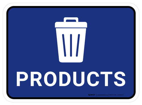 5S Products with icon Rectangle - Floor Sign