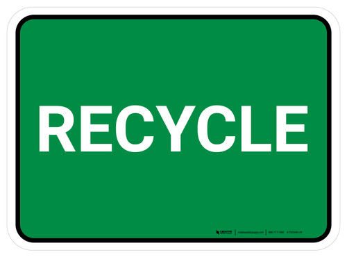 5S Recycle Green Rectangle - Floor Sign
