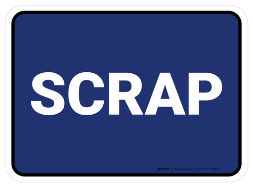 5S Scrap Blue Rectangle - Floor Sign