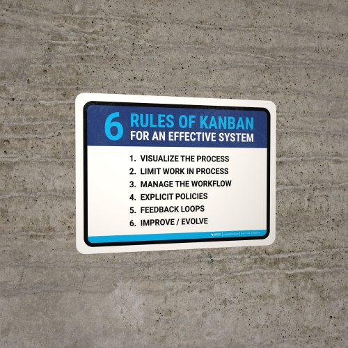 6 Rules of Kanban for An Effective System Landscape - Wall Sign