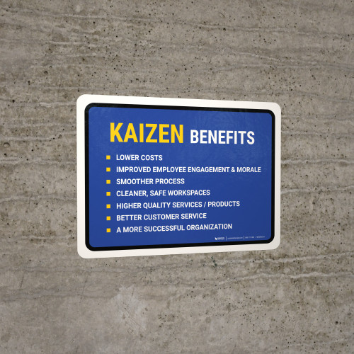 Kaizen Benefits Landscape - Wall Sign