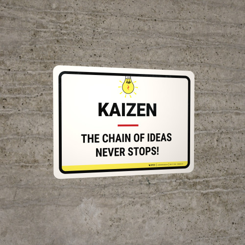 Kaizen The Chain Of Ideas Never Stops Landscape - Wall Sign