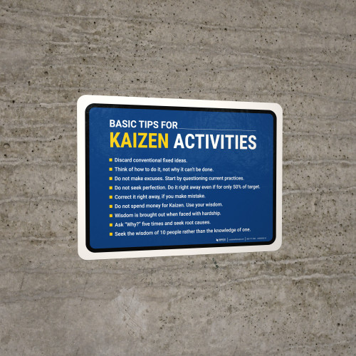 Tips for Kaizen Landscape - Wall Sign