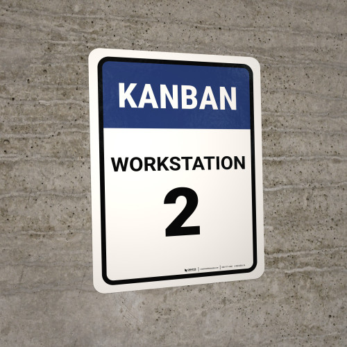 Kanban Workstation 2 Portrait - Wall Sign