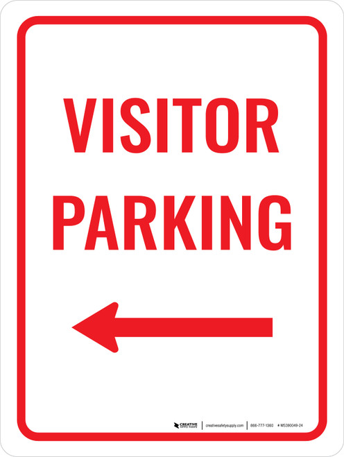 Visitor parking safety sign 
