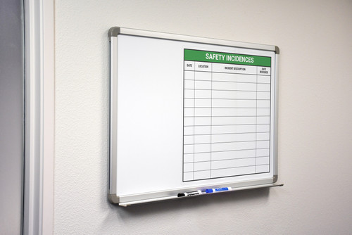 Safety Incidences 21X21 - Whiteboard Overlay