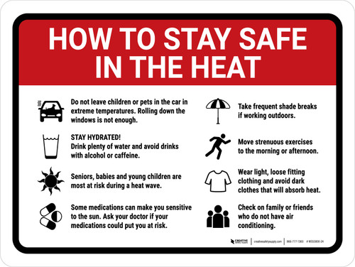 Prevetnive Measures For Heat Stress Landscape - Wall Sign