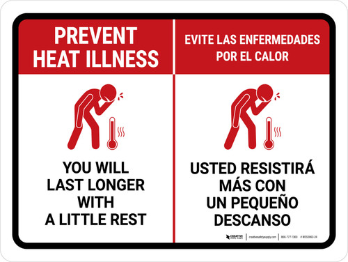 You Will Last Longer With A Little Rest Bilingual Landscape - Wall Sign