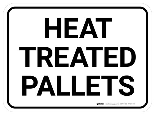 Heat Treated Pallets Rectangular - Floor Sign