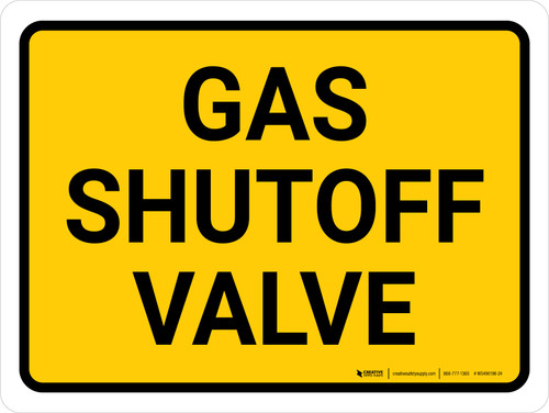 Gas Shutoff Valve Landscape - Wall Sign