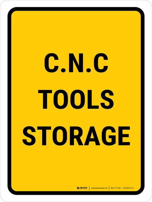 C.N.C Tools Storage Portrait - Wall Sign