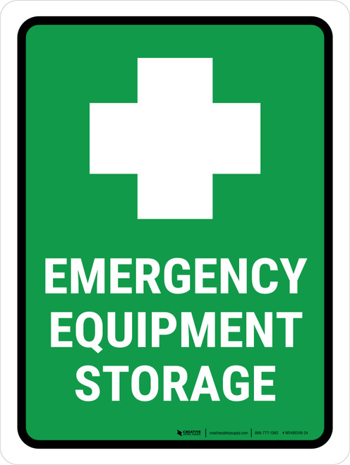 Emergency Equipment Storage Portrait - Wall Sign