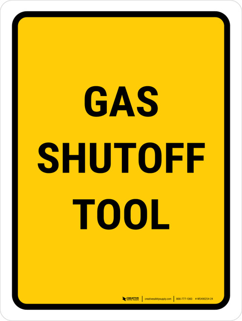 Gas Shutoff Tool Portrait - Wall Sign