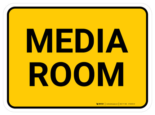 Media Room Rectangular - Floor Sign