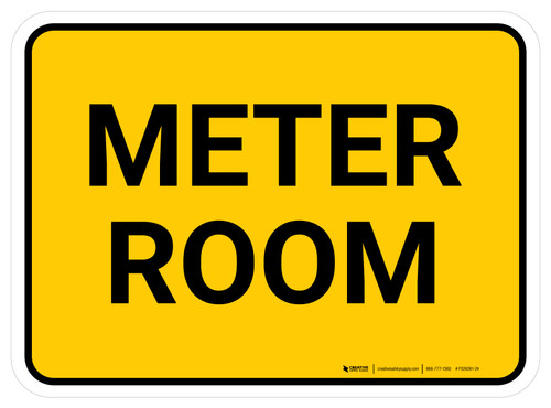 Meter Room Rectangular - Floor Sign