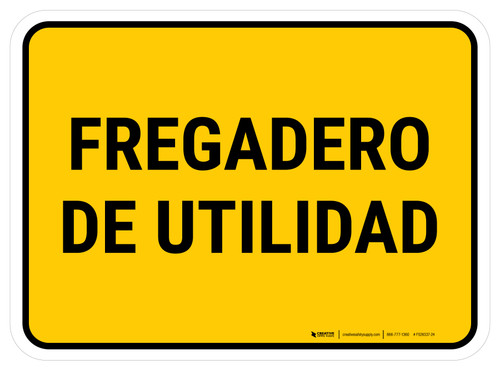 Spanish Utility Sink Rectangular - Floor Sign
