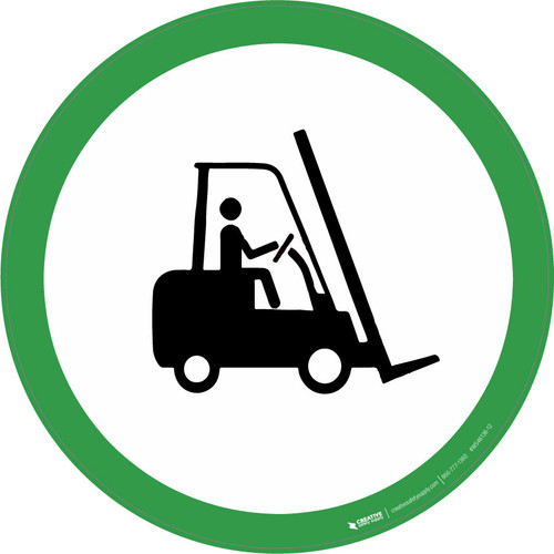 Forklift Entry - Circular Wall Sign