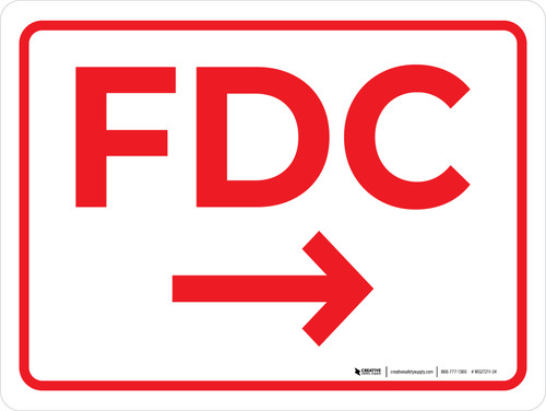 FDC Flecha Derecha Fondo Blanco - Wall Sign
