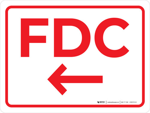 FDC Flecha Izquierda Fondo Blanco - Wall Sign