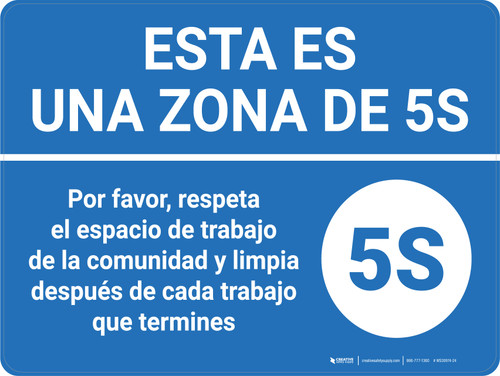 Esta es una Zona 5S - Wall Sign