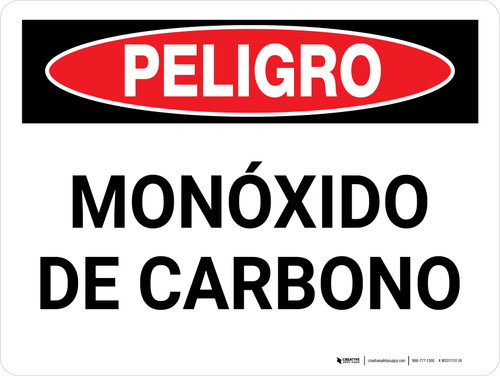 Peligro - Monóxido de Carbono Horizontal - Wall Sign