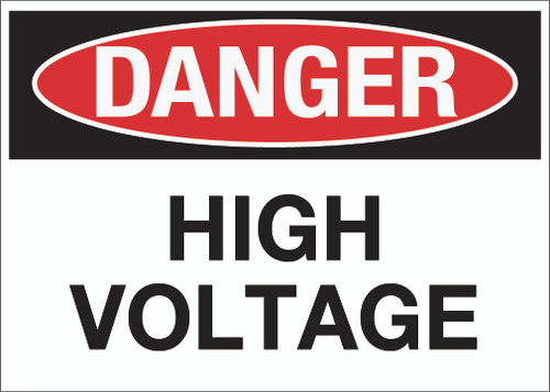 Danger: High Voltage Wall Sign