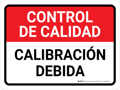 Control de Calidad - Calibración Debida Horizontal - Wall Sign