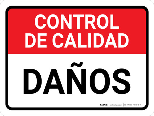 Control de Calidad - Daños Horizontal - Wall Sign