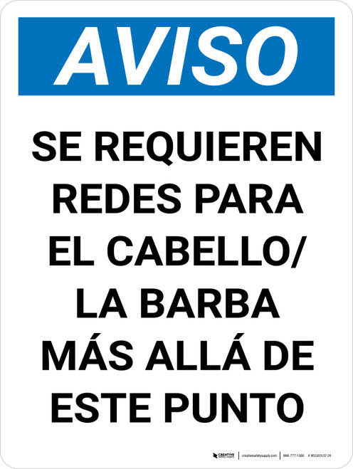 Cubrebarbas Más Allá de este Punto Vertical - Wall Sign