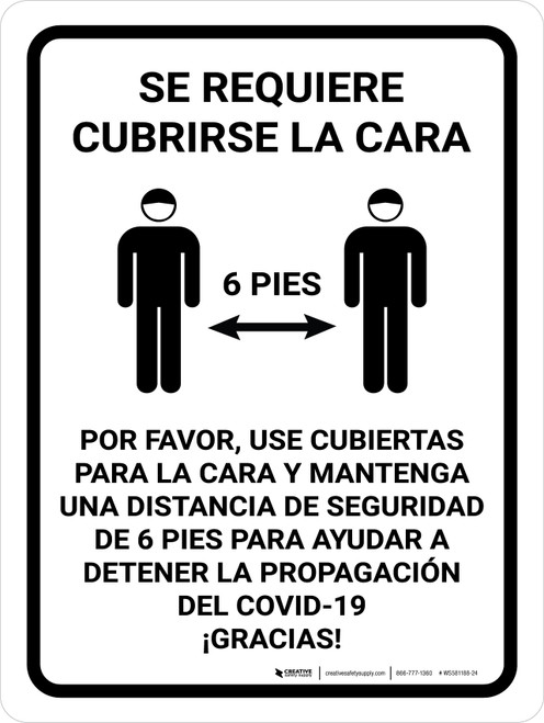 Se Requiere Cubrir la Cara con Iconos Vertical - Wall Sign