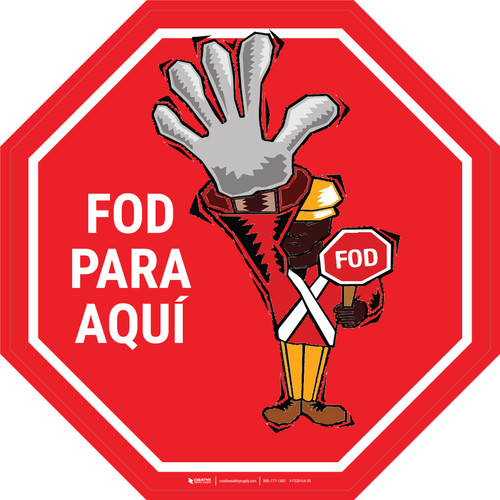 FOD Para Aquí - Alto - Floor Sign