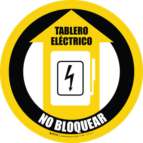 Tablero Eléctrico (Amarillo) Circular - Floor Sign